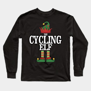 Cycling Elf Matching Family Group Christmas Party Pajamas Long Sleeve T-Shirt